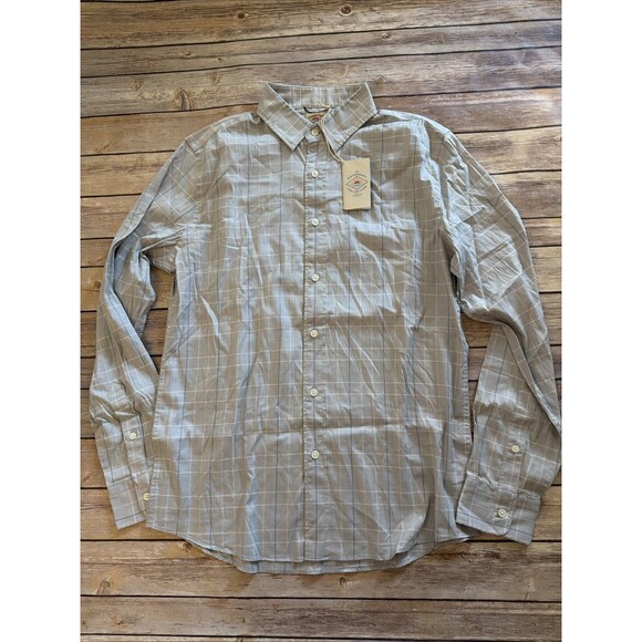 Faherty Mens The Movement Shirt GPP Grey port Blue Plaid M NWT $158 MWS2323